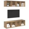 vidaXL Σετ επίπλου τηλεόρασης 4 pcs Artisan Oak 37 x 37 x 72 εκ