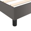 vidaXL Κρεβάτι Boxspring με Στρώμα Γκρι 120x200εκ. από Συνθετικό Δέρμα