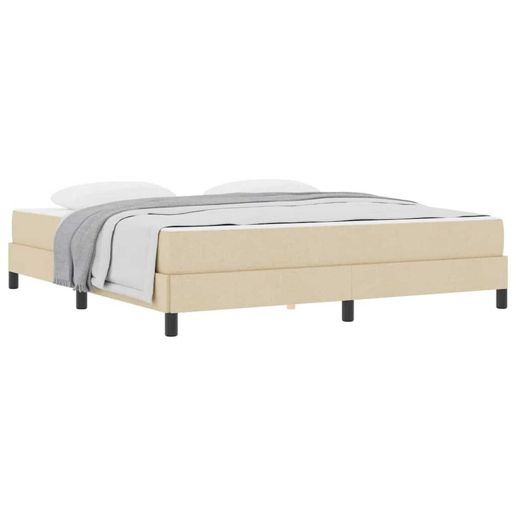 vidaXL Κρεβάτι με ελατήρια Άλλο Κρεμ 180 x 200 cm ύφασμα
