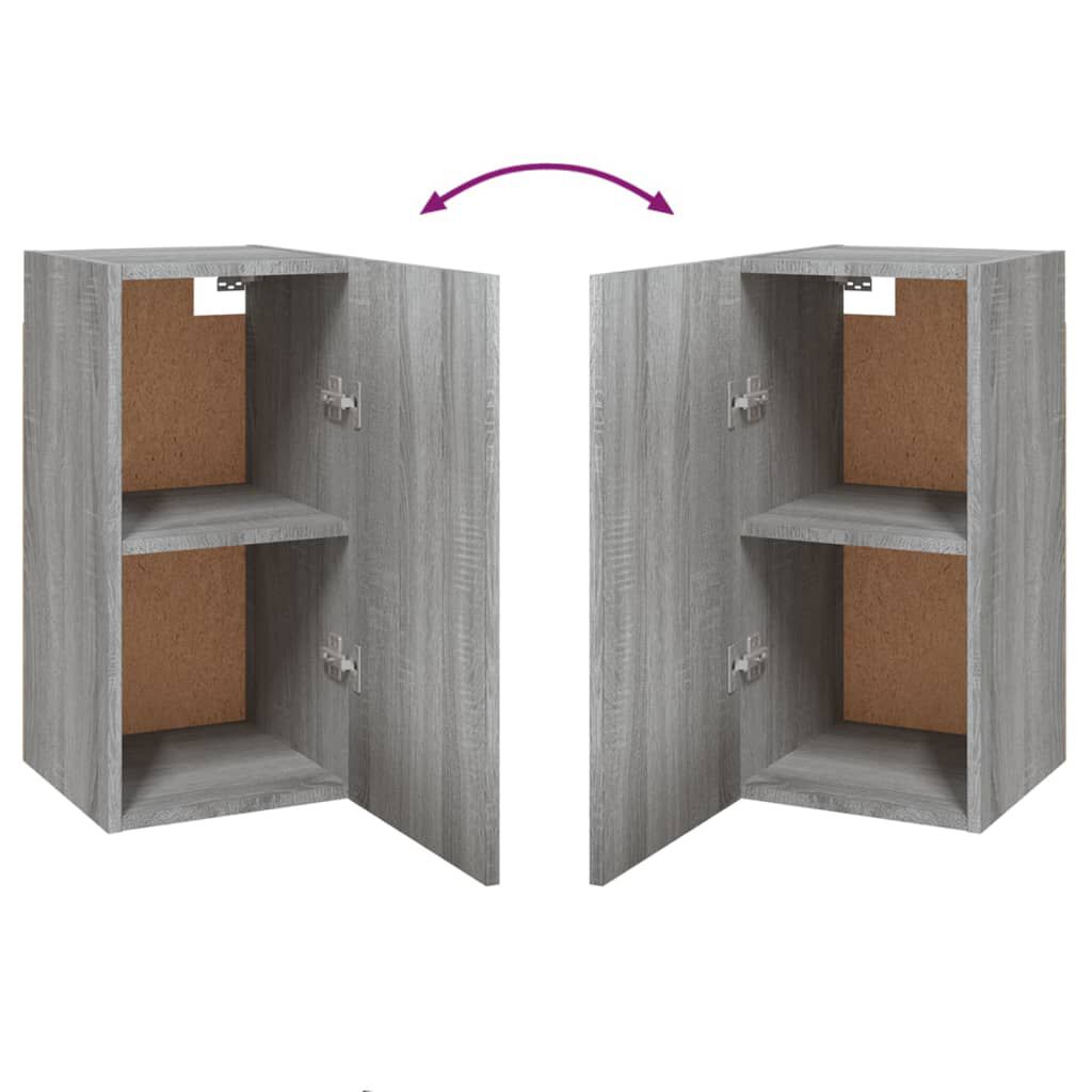vidaXL Έπιπλα Τηλεόρασης 2 τεμ. Γκρι Sonoma 30,5x30x60 εκ. Επεξ. Ξύλο