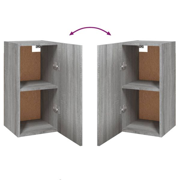 vidaXL Έπιπλα Τηλεόρασης 2 τεμ. Γκρι Sonoma 30,5x30x60 εκ. Επεξ. Ξύλο