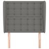 vidaXL Κεφαλάρι με Πτερύγια Σκούρο Γκρι 83x23x118/128 εκ. Υφασμάτινο
