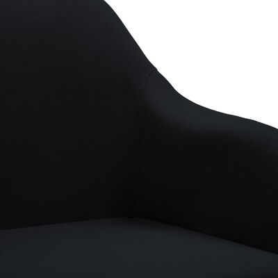 vidaXL Καρέκλα Τραπεζαρίας Περιστρεφόμενη Μαύρη Υφασμάτινη