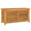 vidaXL Μπαούλο Αποθήκευσης Κήπου με Τσάντα 114x50x58εκ Μασίφ Ξύλο Teak