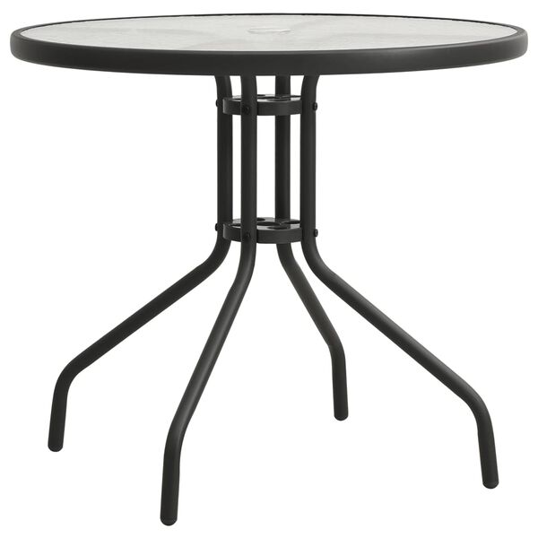 vidaXL Τραπέζι Bistro Ανθρακί Ø80 x 71 εκ. Ατσάλινο