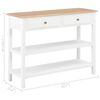 vidaXL Κονσόλα Λευκή 110 x 35 x 80 εκ. από MDF