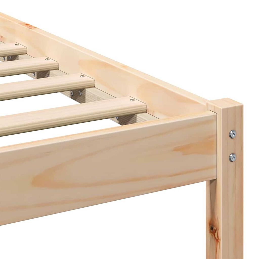 vidaXL Σκελετός Κρεβατιού Καφέ 120 x 190 cm Μασίφ ξύλο πεύκου