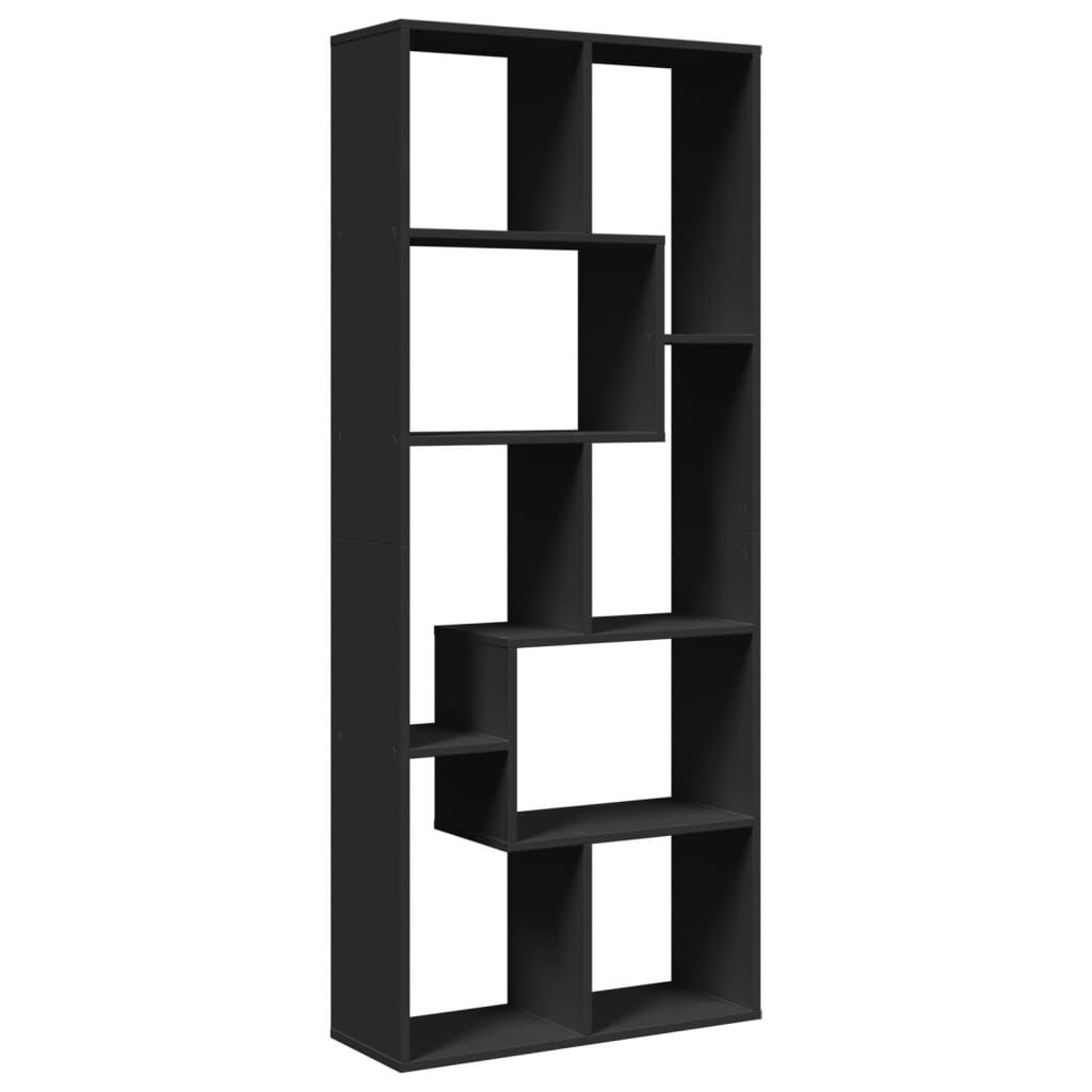 vidaXL Βιβλιοθήκη/Διαχωριστικό Χώρου Μαύρο 67x25x161,5 εκ. Επεξ. Ξύλο