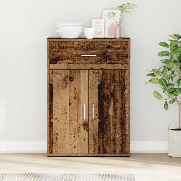 vidaXL Πλαϊνό γραφείο Παλιό ξύλο 79 x 38 x 80 εκ. Επεξεργασμένο ξύλο