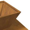 vidaXL Φωτιά Σκ rusty 50 x 50 x 40 cm Ατσάλι σκληρυθέν στον αέρα