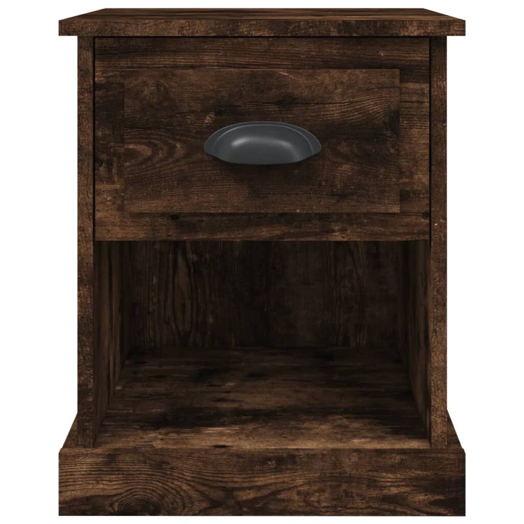 vidaXL Κομοδίνο Καπνιστή δρυς 39x39x47,5 εκ. από Επεξεργασμένο Ξύλο