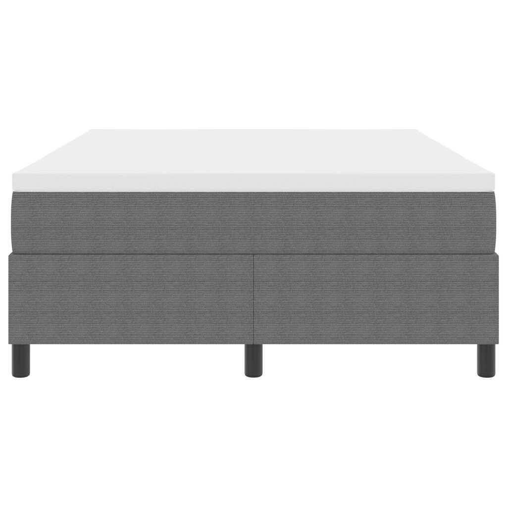 vidaXL Κρεβάτι με Βάση με Στρώμα Σκούρο Γκρι 140x200 εκ. Υφασμάτινη Βελούδο