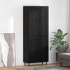vidaXL Highboard 2 pcs &Mu;&alpha;ύ&rho;&eta; &Omicron;&xi;&upsilon;ά &Epsilon;&pi;&epsilon;&xi;&epsilon;&rho;&gamma;&alpha;&sigma;&mu;έ&nu;&omicron; &xi;ύ&lambda;&omicron;