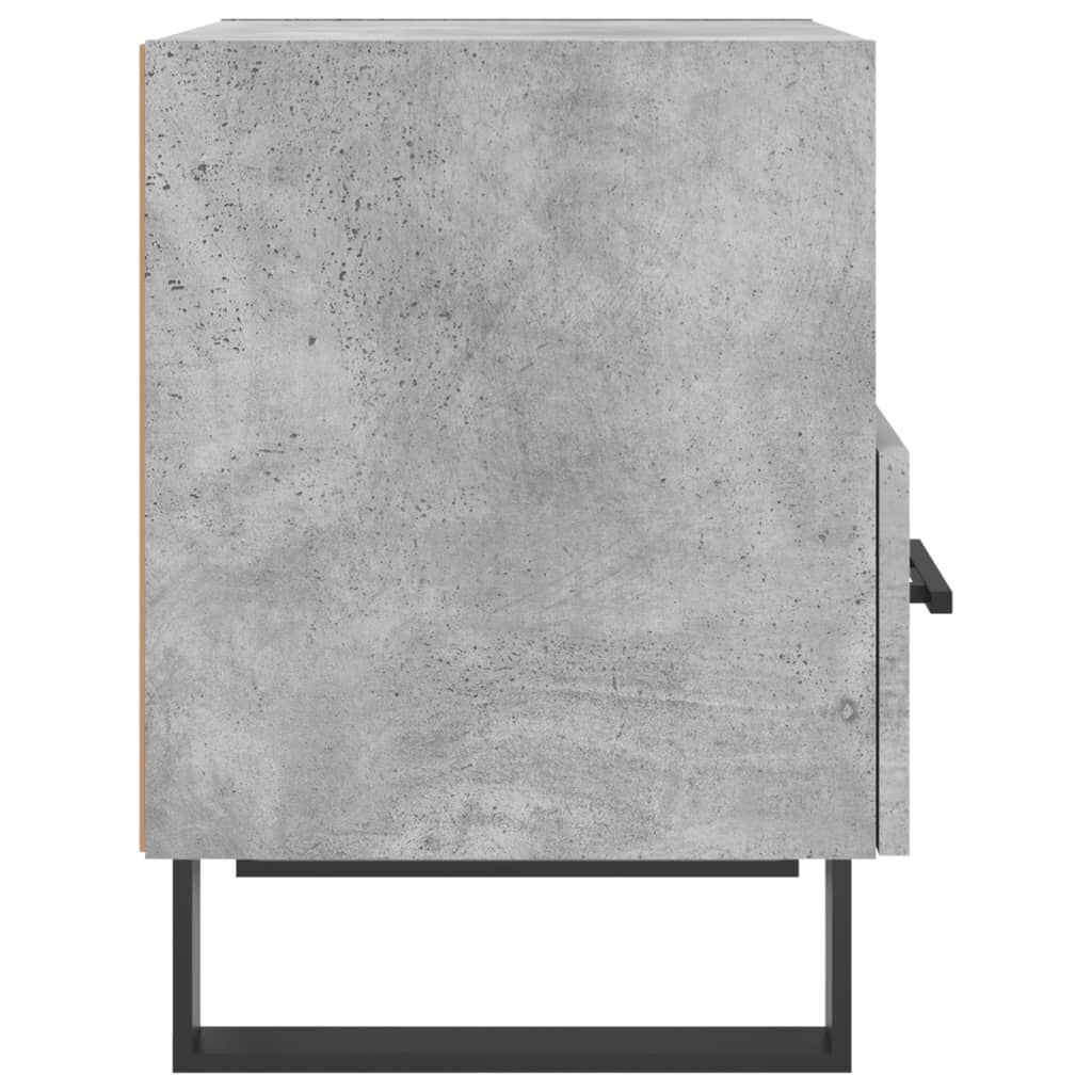 vidaXL Κομοδίνα 2 τεμ. Γκρι Σκυροδεμ. 40 x 35 x 47,5 εκ. Επεξεργ. Ξύλο
