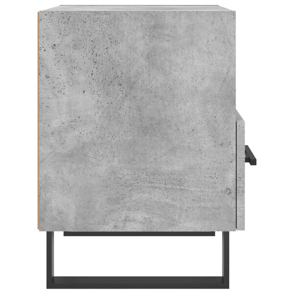 vidaXL Κομοδίνα 2 τεμ. Γκρι Σκυροδεμ. 40 x 35 x 47,5 εκ. Επεξεργ. Ξύλο