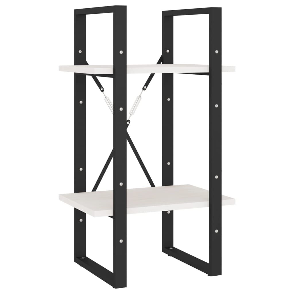 vidaXL Βιβλιοθήκη με 5 Ράφια Λευκή 40 x 30 x 175 εκ. από Ξύλο Πεύκου