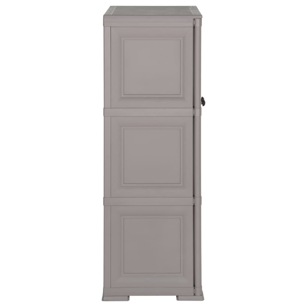 vidaXL Πλαστικό Ντουλάπι Γκρι 79 x 43 x 125 εκ. με Σχέδιο Ξύλου