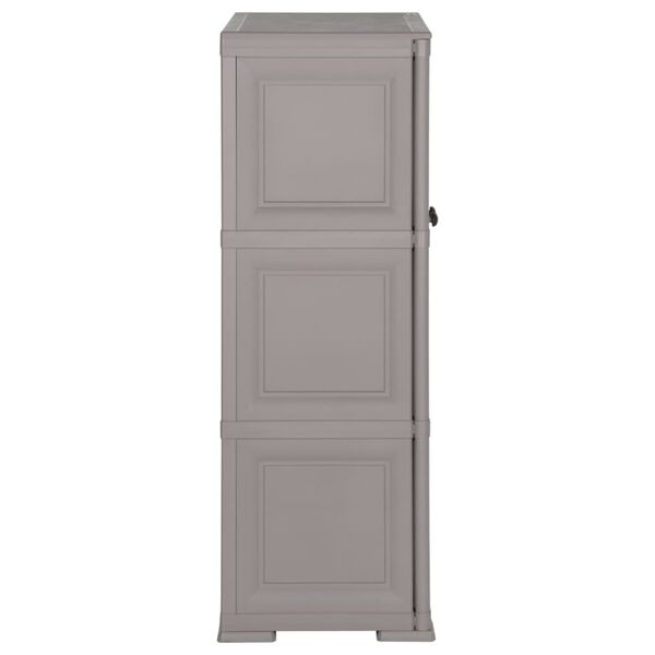 vidaXL Πλαστικό Ντουλάπι Γκρι 79 x 43 x 125 εκ. με Σχέδιο Ξύλου