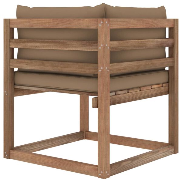 vidaXL &Kappa;&alpha;&nu;&alpha;&pi;έ&sigmaf; &Kappa;ή&pi;&omicron;&upsilon; &Gamma;&omega;&nu;&iota;&alpha;&kappa;ό&sigmaf; &alpha;&pi;ό &Pi;&alpha;&lambda;έ&tau;&epsilon;&sigmaf; &mu;&epsilon; Taupe &Mu;&alpha;&xi;&iota;&lambda;ά&rho;&iota;&alpha;