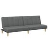 vidaXL Καναπές Κρεβάτι Διθέσιος με Υποπόδιο Σκούρο Γκρι Υφασμάτινος