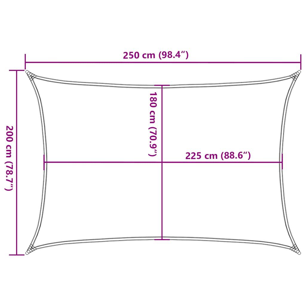 vidaXL Πανί Σκίασης Taupe 2 x 2,5 μ. από HDPE 160 γρ./μ²
