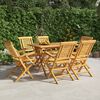 vidaXL Καρέκλες Κήπου Πτυσσόμενες 6 τεμ. 56x63x90 εκ. Μασίφ Ξύλο Teak