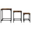 vidaXL Τραπεζάκια Ζιγκόν 3 τεμ. Καπνιστή Δρυς από Επεξεργασμένο Ξύλο