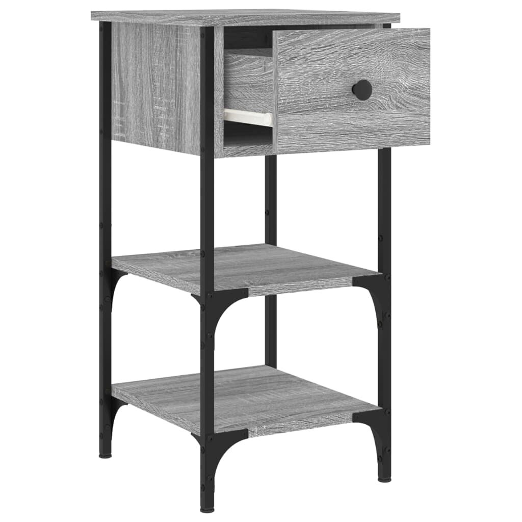 vidaXL Κομοδίνα 2 τεμ. Γκρι Sonoma 34x36x70 εκ. από Επεξεργασμένο Ξύλο