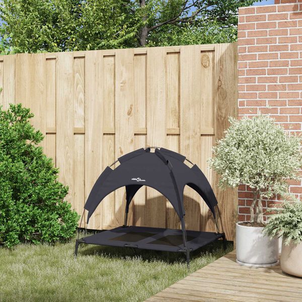 vidaXL Κρεβάτι Σκύλου Μαύρο 92 x 77 x 82,5 εκ. Ατσάλι