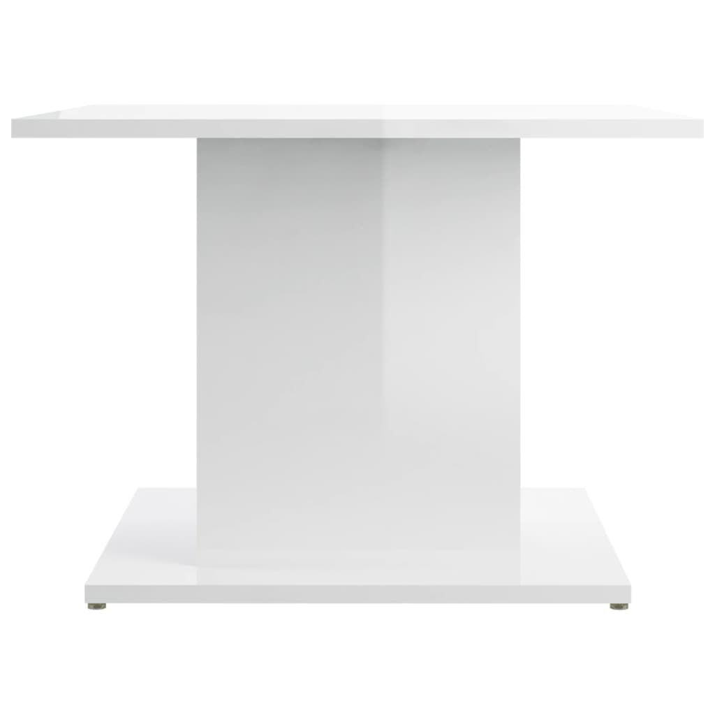 vidaXL Τραπεζάκι Σαλονιού Γυαλ. Λευκό 55,5x55,5x42 εκ. από Μοριοσανίδα