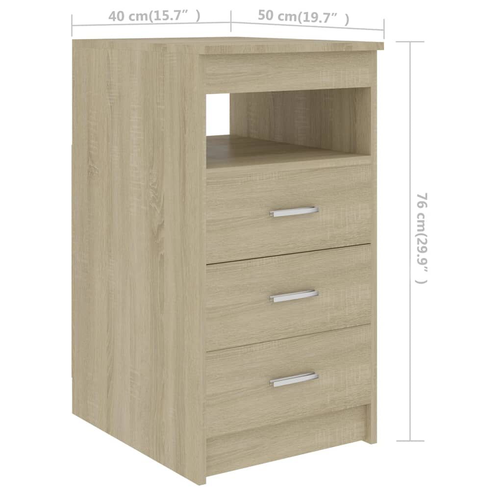 vidaXL Γραφείο Χρώμα Sonoma Δρυς 140 x 50 x 76 εκ. από Επεξ. Ξύλο