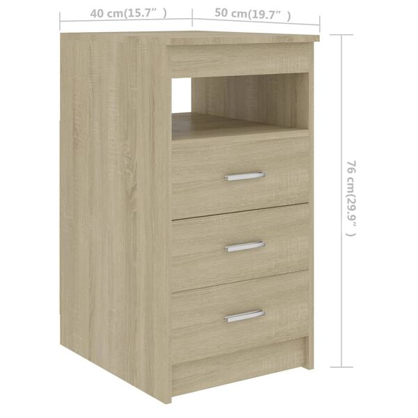 vidaXL Γραφείο Χρώμα Sonoma Δρυς 140 x 50 x 76 εκ. από Επεξ. Ξύλο