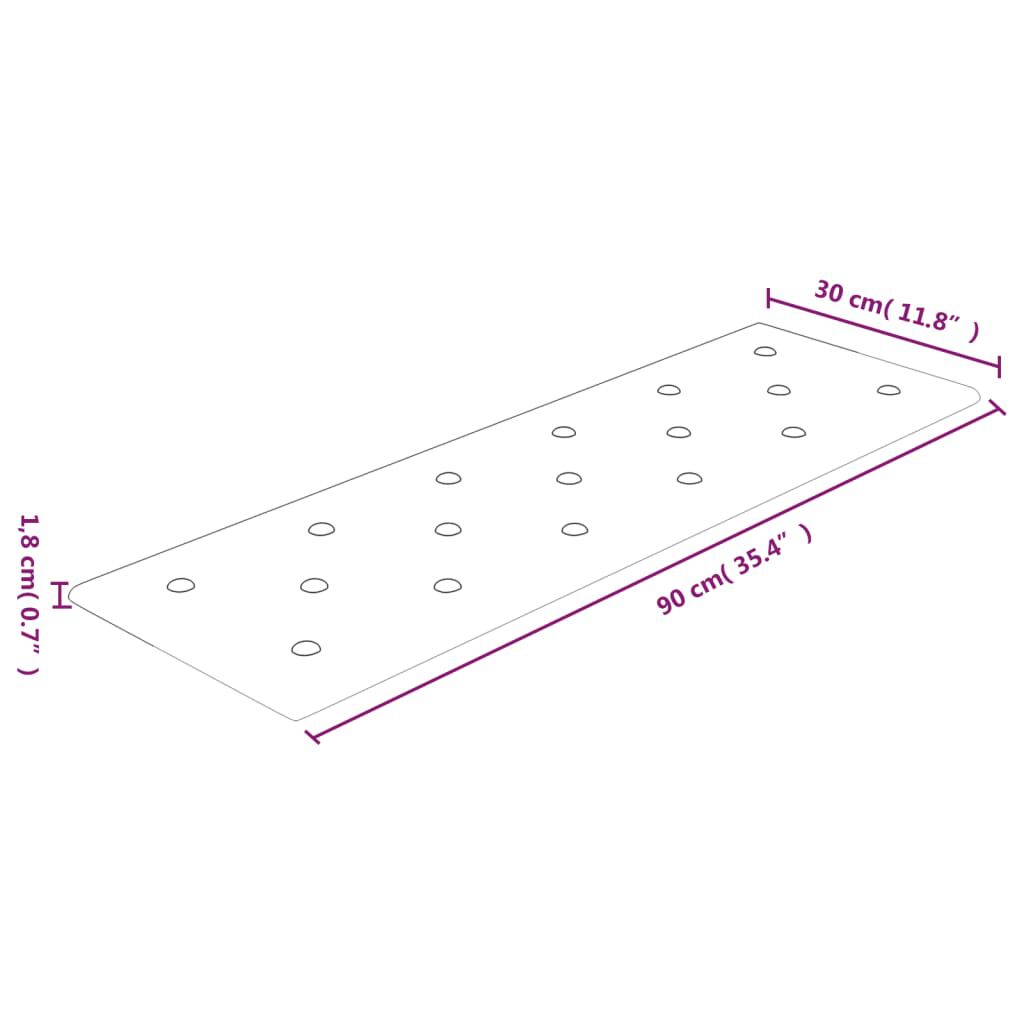 vidaXL Πάνελ Τοίχου 12 τεμ. Κόκκινα 90 x 30 εκ. 3,24 μ² Συνθ. Δέρμα