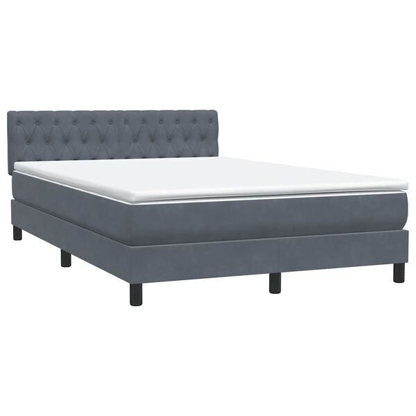 vidaXL &Kappa;&rho;&epsilon;&beta;ά&tau;&iota; Boxspring &mu;&epsilon; &Sigma;&tau;&rho;ώ&mu;&alpha; &Sigma;&kappa;&omicron;ύ&rho;&omicron; &Gamma;&kappa;&rho;&iota; 140x210 &epsilon;&kappa;. &Beta;&epsilon;&lambda;&omicron;ύ&delta;&iota;&nu;&omicron;