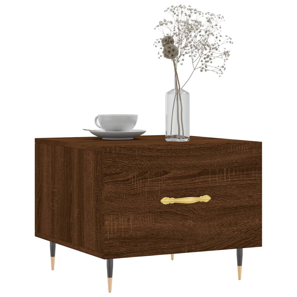 vidaXL Τραπεζάκια Σαλονιού 2 τεμ Brown Oak 50x50x40 εκ Επεξ. Ξύλο