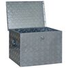 vidaXL Κουτί Αποθήκευσης Ασημί 610 x 430 x 455 εκ. Αλουμινίου