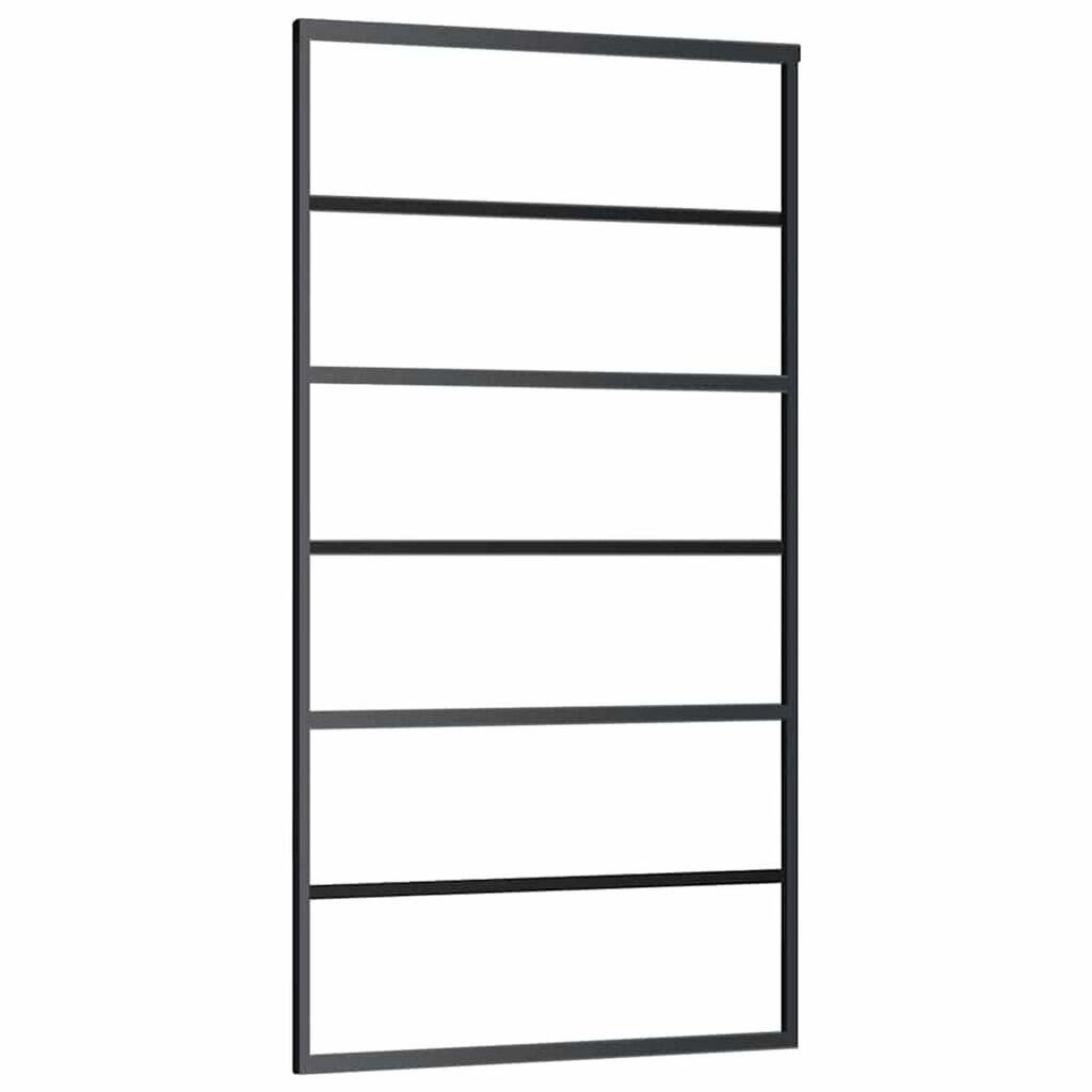 vidaXL Συρόμενη πόρτα με σετ υλικού 102x205 cm ESG Γυαλί&Αλουμίνιο