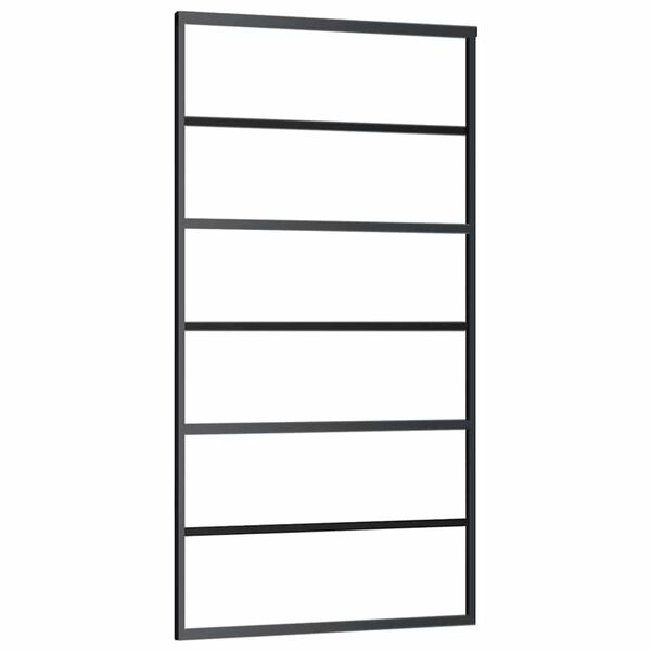 vidaXL Συρόμενη πόρτα με σετ υλικού 102x205 cm ESG Γυαλί&Αλουμίνιο
