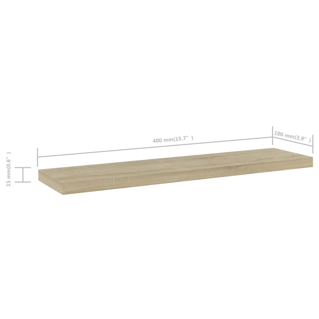 vidaXL Ράφια Βιβλιοθήκης 4 τεμ. Sonoma Δρυς 40x10x1,5 εκ. Επεξ.Ξύλο