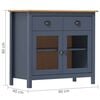 vidaXL Μπουφές Hill Γκρι 90x40x80 εκ. από Μασίφ Ξύλο Πεύκου