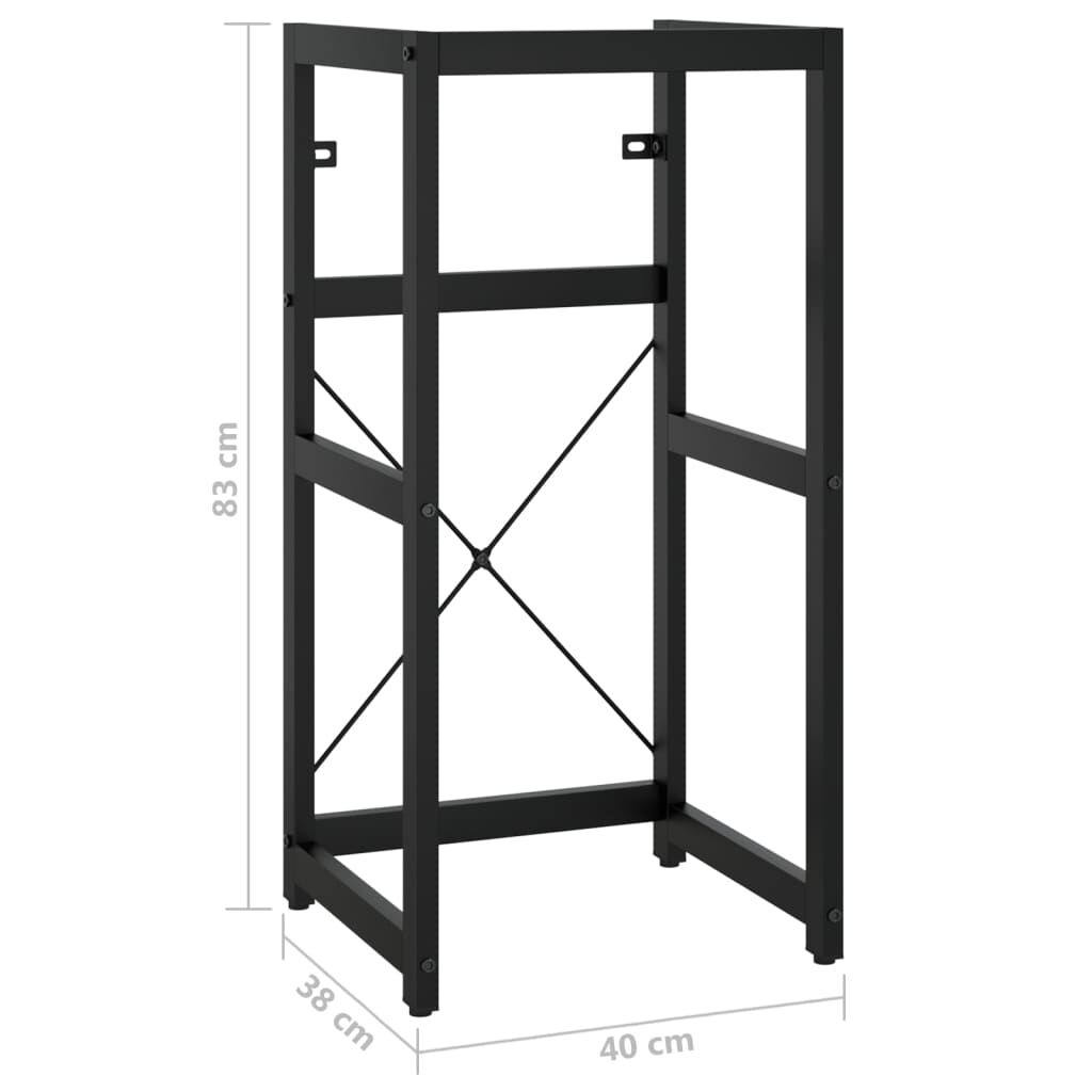 vidaXL Έπιπλο Μπάνιου Μαύρο 40 x 38 x 83 εκ. Σιδερένιο
