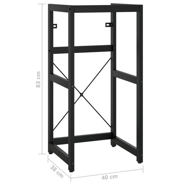 vidaXL Έπιπλο Μπάνιου Μαύρο 40 x 38 x 83 εκ. Σιδερένιο