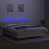 vidaXL &Kappa;&rho;&epsilon;&beta;ά&tau;&iota; Boxspring &mu;&epsilon; &Sigma;&tau;&rho;ώ&mu;&alpha; & LED &Kappa;&rho;&epsilon;&mu; 180x200 &epsilon;&kappa;. &Upsilon;&phi;&alpha;&sigma;&mu;ά&tau;&iota;&nu;&omicron;