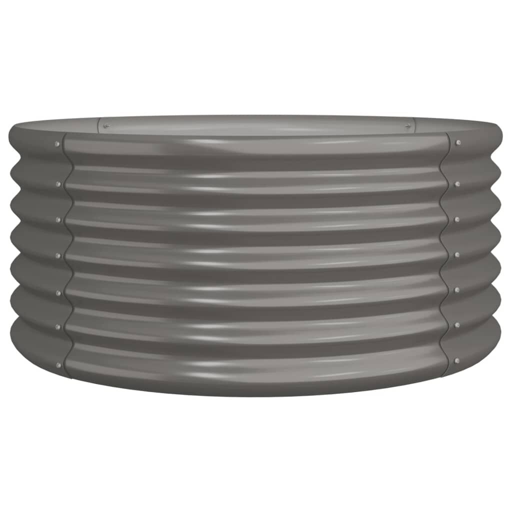 vidaXL Ζαρντινιέρα Γκρι 80x80x36 εκ. Ατσάλι με Ηλεκτρ. Βαφή Πούδρας