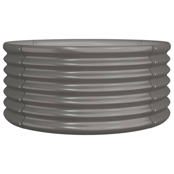 vidaXL Ζαρντινιέρα Γκρι 80x80x36 εκ. Ατσάλι με Ηλεκτρ. Βαφή Πούδρας