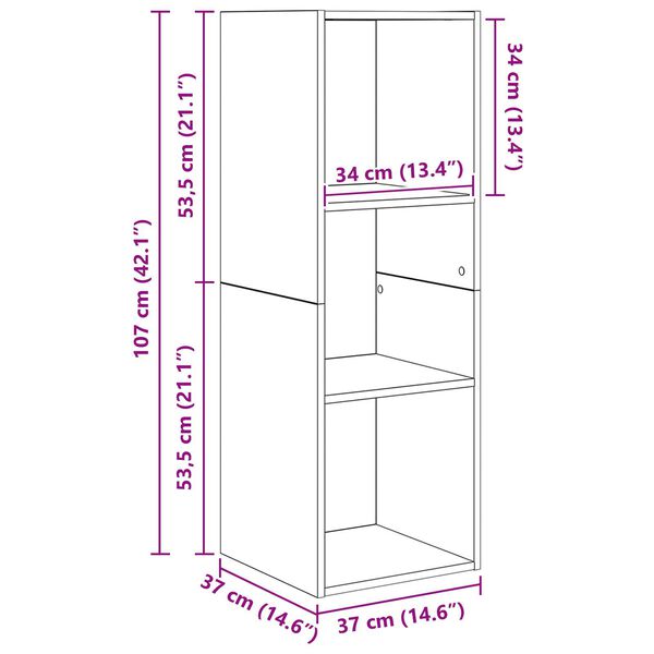vidaXL Σετ επίπλου τηλεόρασης 4 pcs artisan δρυς 37 x 37 x 142.5 εκ