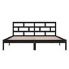 vidaXL Πλαίσιο Κρεβατιού Μαύρο 140 x 190 εκ. από Μασίφ Ξύλο Πεύκου