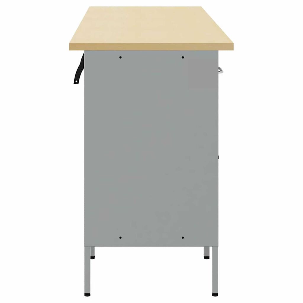 vidaXL Ντουλάπα Εργασίας 4 pcs Μαύρο και Γκρι 200 x 55 x 85 εκ