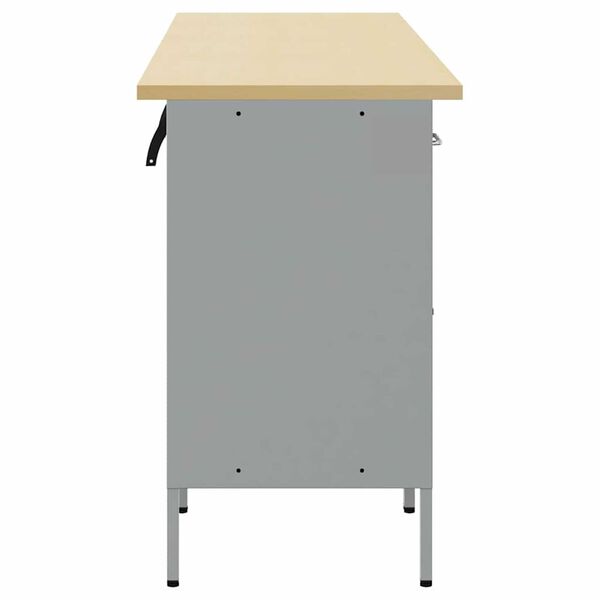 vidaXL Ντουλάπα Εργασίας 4 pcs Μαύρο και Γκρι 200 x 55 x 85 εκ