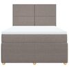 vidaXL &Kappa;&rho;&epsilon;&beta;ά&tau;&iota; Boxspring &mu;&epsilon; &Sigma;&tau;&rho;ώ&mu;&alpha; Taupe 140x190 &epsilon;&kappa;. &Upsilon;&phi;&alpha;&sigma;&mu;ά&tau;&iota;&nu;&omicron;